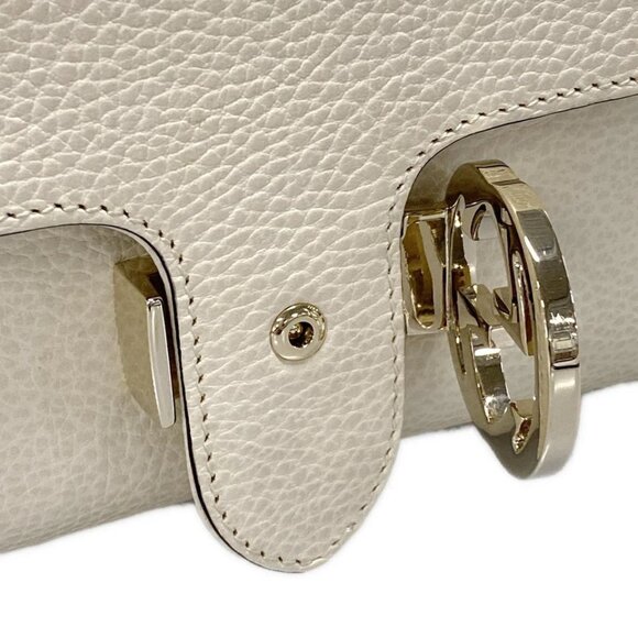 GUCCI Interlocking G Cream Leather - Shoulder Bag 884-080325 - Picture 10 of 14